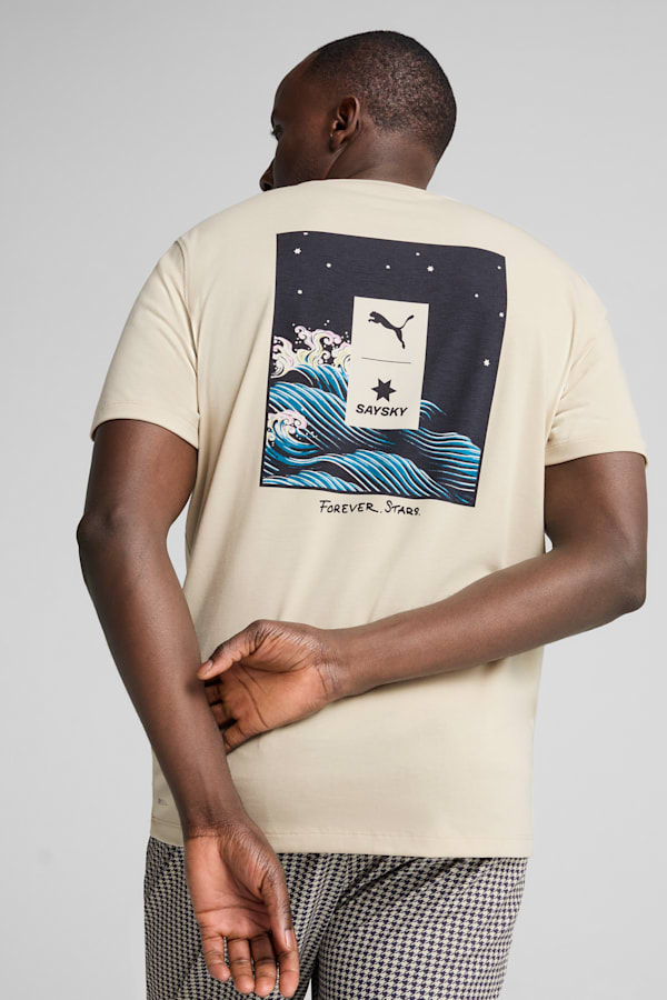 PUMA x SAYSKY Running Tee Unisex, Desert Dust, extralarge