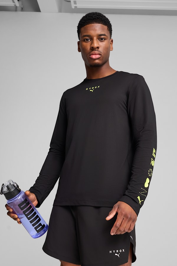 PUMA x HYROX CLOUDSPUN Long-Sleeve Tee Men, PUMA Black, extralarge