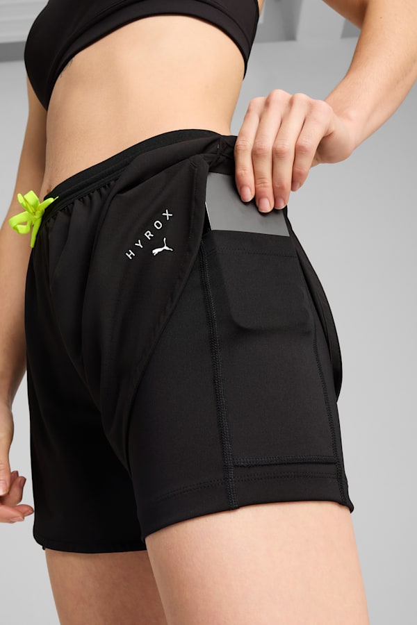 PUMA x HYROX ULTRAWEAVE 2-in-1 Shorts Women, PUMA Black, extralarge