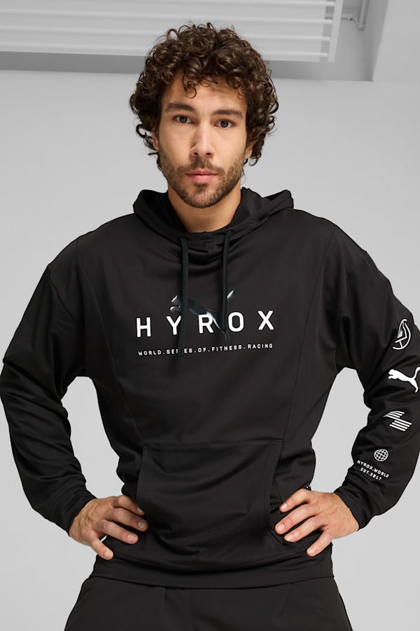 PUMA x HYROX Studio Hoodie Men, PUMA Black, extralarge