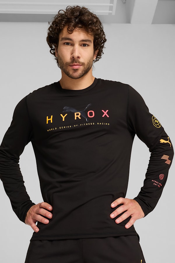 PUMA x HYROX Run Long Sleeve Tee Men, PUMA Black, extralarge