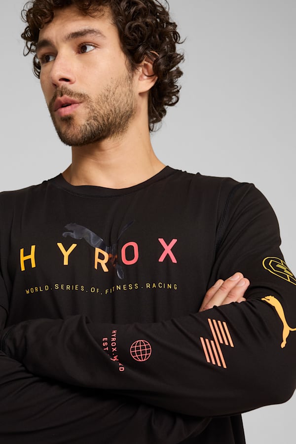 PUMA x HYROX Run Long Sleeve Tee Men, PUMA Black, extralarge