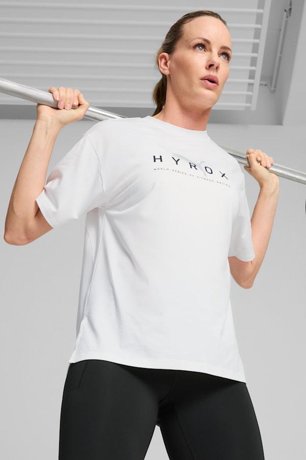 PUMA x HYROX CLOUDSPUN Tee Women, PUMA White, extralarge