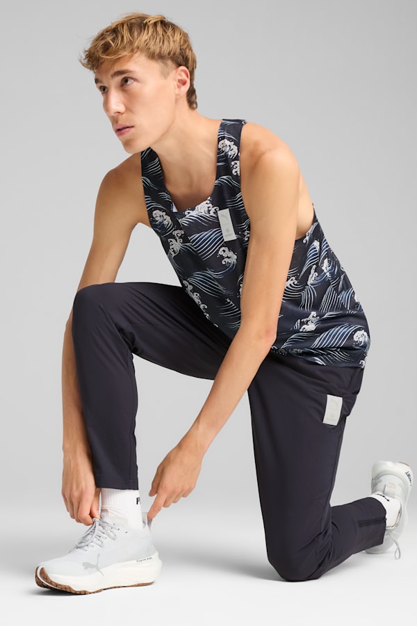 PUMA x SAYSKY Graphic Singlet Men, New Navy, extralarge