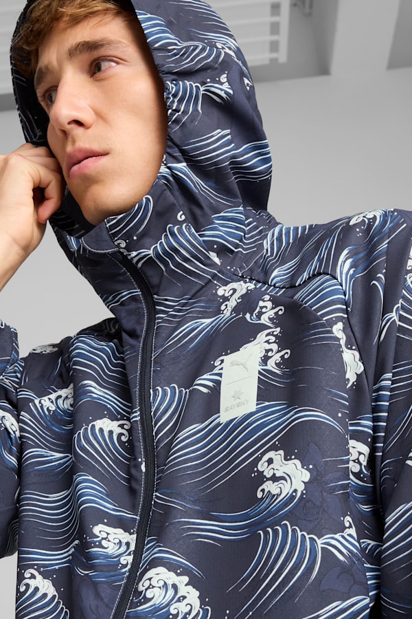 PUMA x SAYSKY Graphic Jacket Unisex, New Navy, extralarge