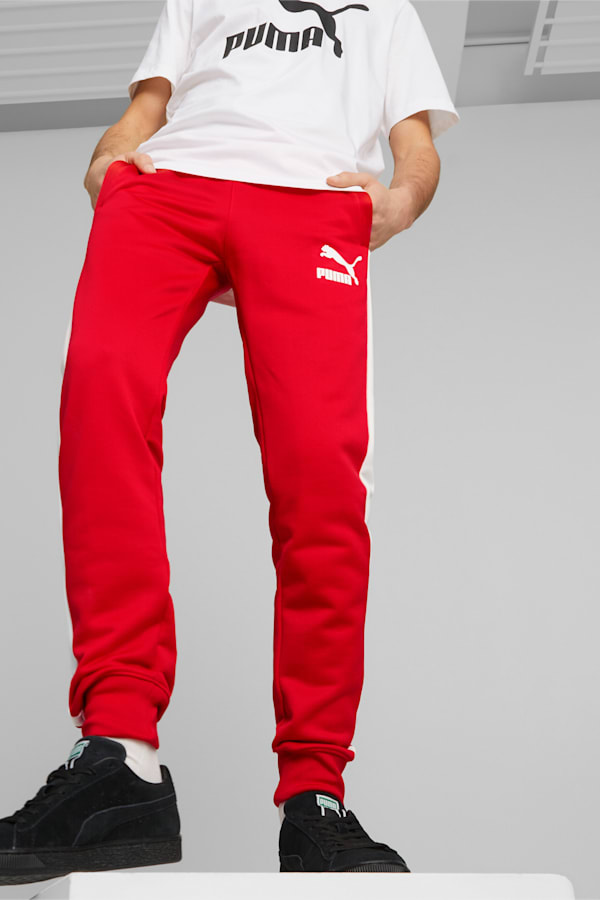 Iconic T7 Track Pants Men, High Risk Red, extralarge