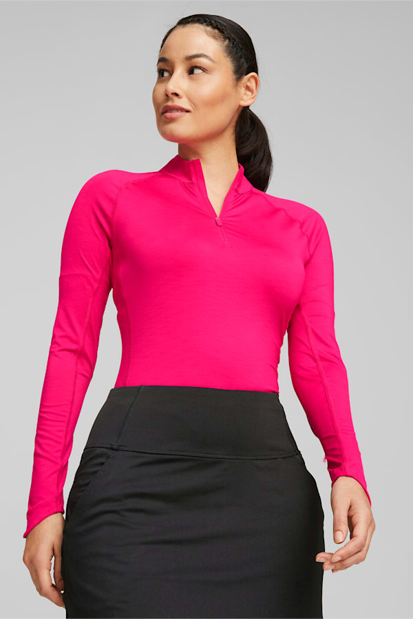YouV Quarter-Zip Golf Pullover Women, Orchid Shadow Heather, extralarge-GBR