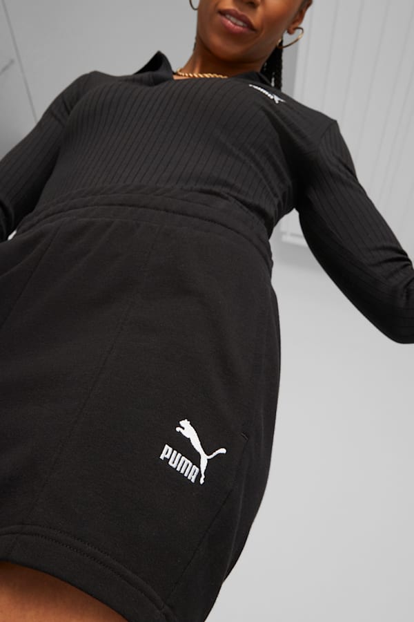 Classics Pintuck Shorts Women, PUMA Black, extralarge