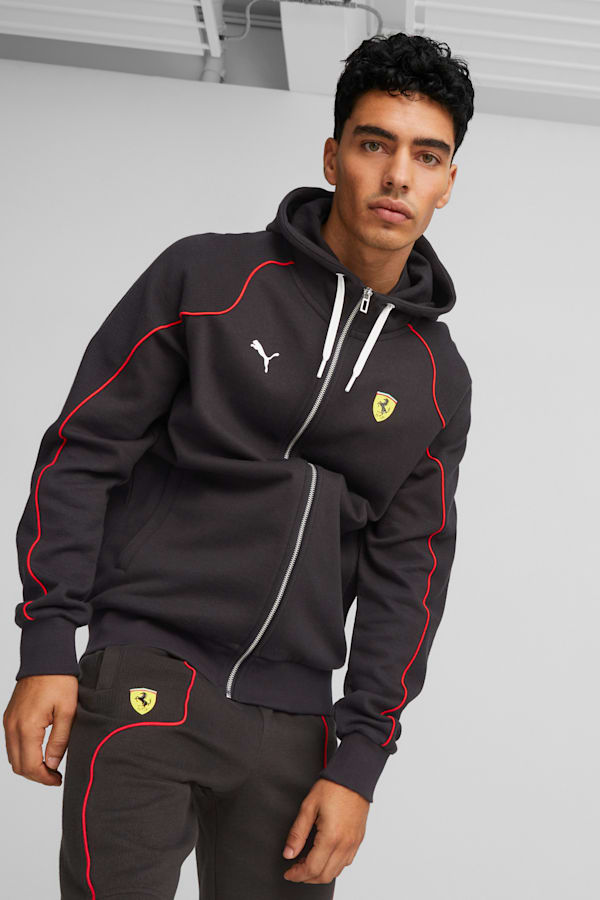 Scuderia Ferrari Race Long Sleeve Hoodie Men, PUMA Black, extralarge