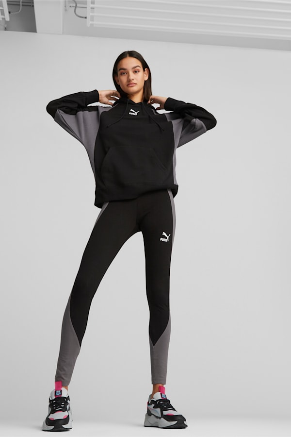 Classics Block Hoodie Women, PUMA Black, extralarge