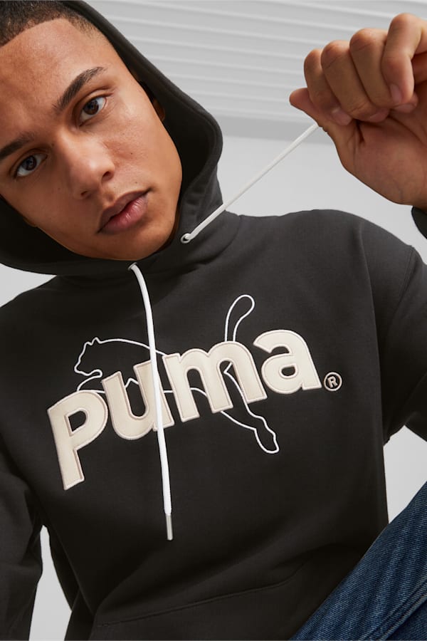 PUMA TEAM Graphic Hoodie Men, PUMA Black, extralarge-GBR