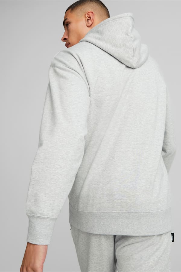 PUMA TEAM Graphic Hoodie Men, Light Gray Heather, extralarge