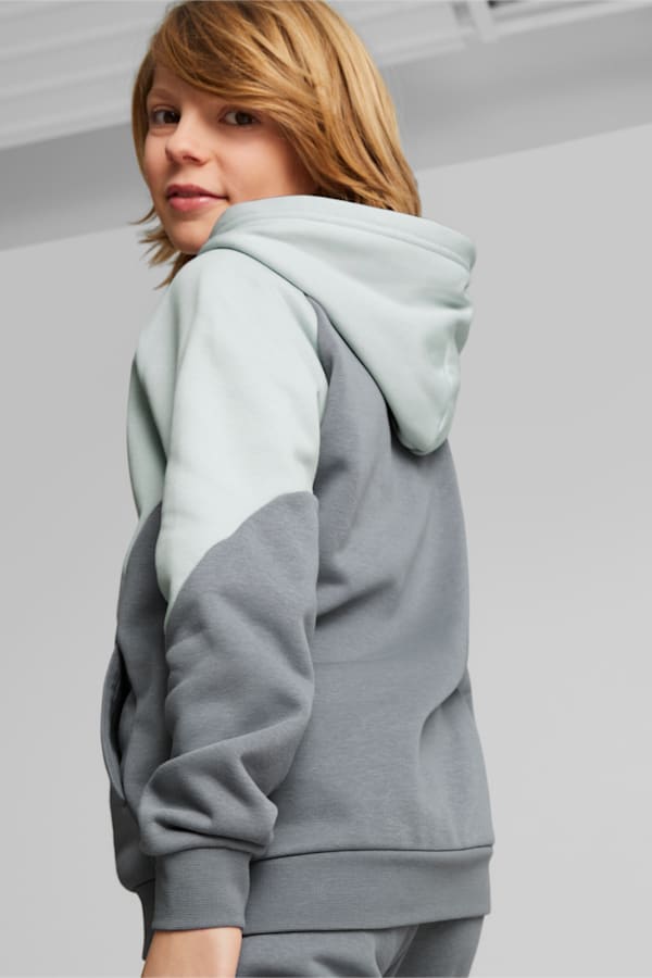 PUMATECH Hoodie Youth, Gray Tile, extralarge