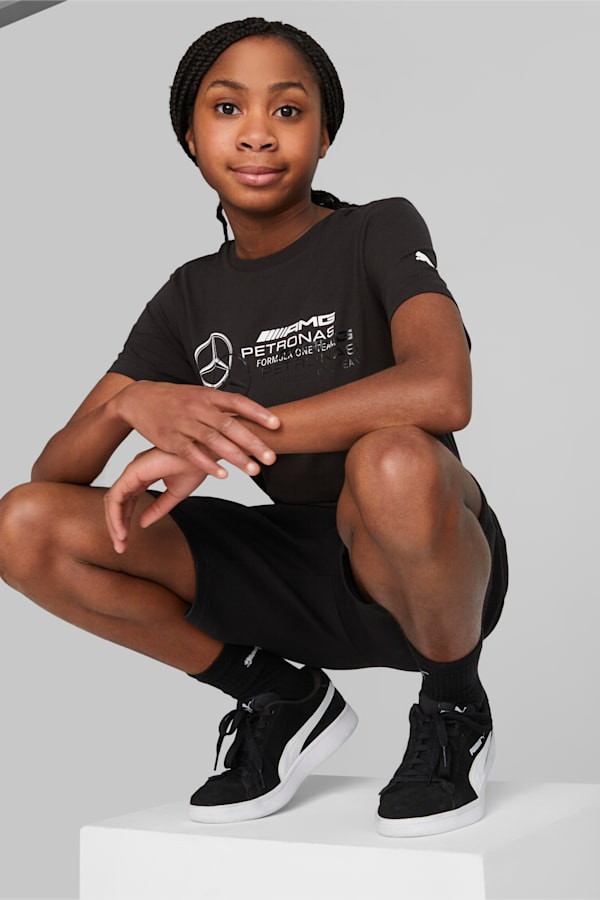 Mercedes-AMG Petronas Motorsport Logo Tee Youth, PUMA Black, extralarge