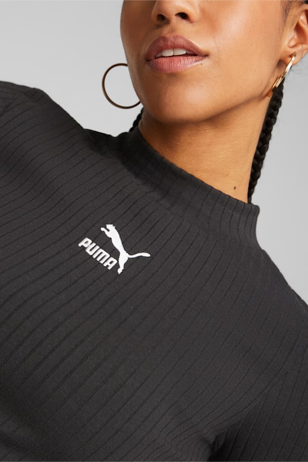 Classics Ribbed Bodysuit Women, PUMA Black, extralarge