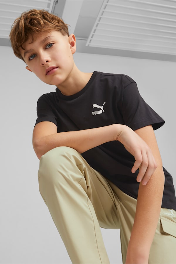 Classics Relaxed Tee Youth, PUMA Black, extralarge