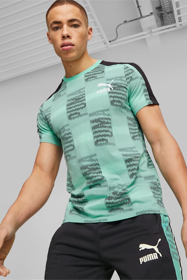 T7 Sport Tee Men, Mint-AOP, extralarge