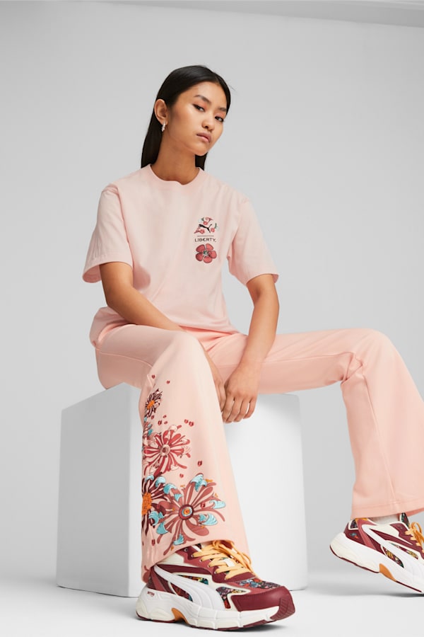 PUMA x LIBERTY Graphic Tee Women, Rose Dust, extralarge