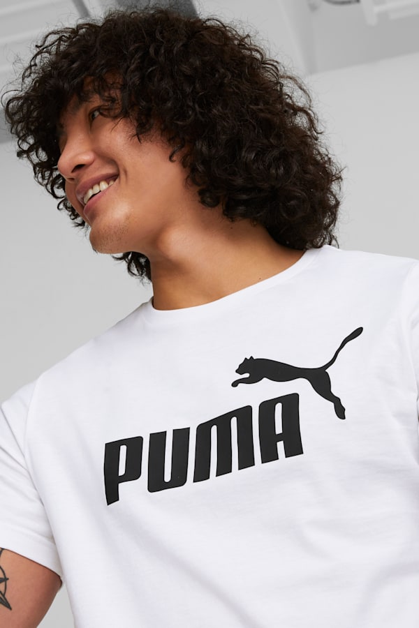 Essentials Logo Tee Men, Puma White, extralarge