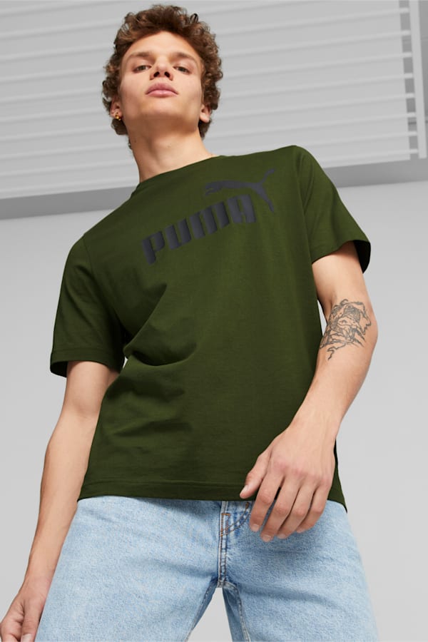 Essentials Logo Tee Men, Myrtle, extralarge