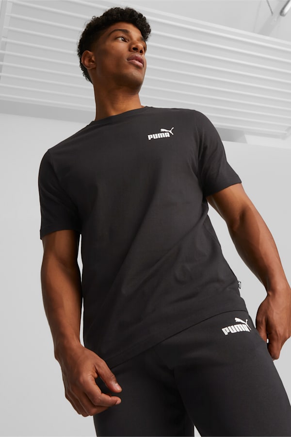 Essentials Small Logo Tee Men, Puma Black, extralarge