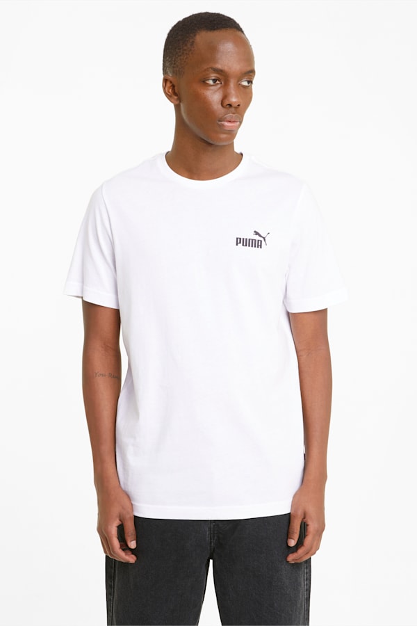 Essentials Small Logo Tee Men, Puma White, extralarge