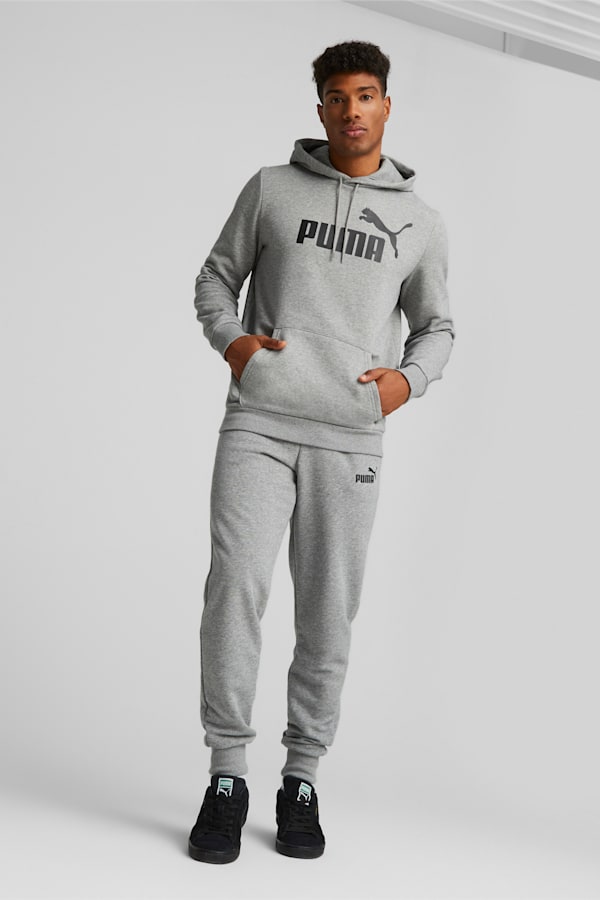 Essentials Big Logo Hoodie Men, Medium Gray Heather, extralarge