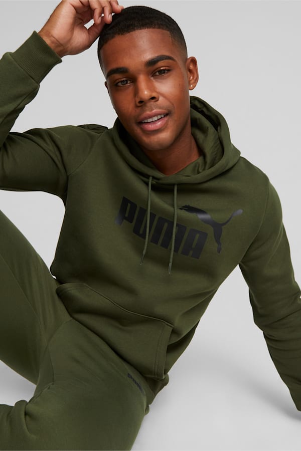 Essentials Big Logo Hoodie Men, Myrtle, extralarge