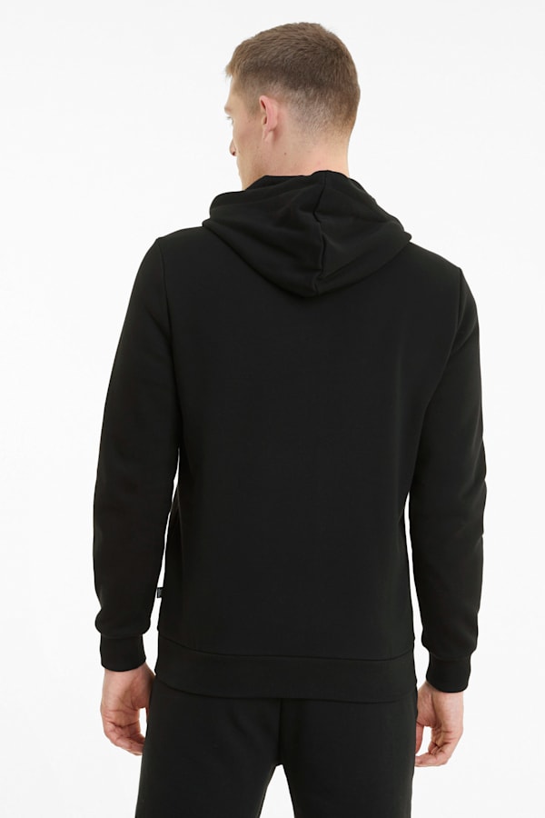 Essentials Full-Zip Logo Hoodie Men, Puma Black, extralarge