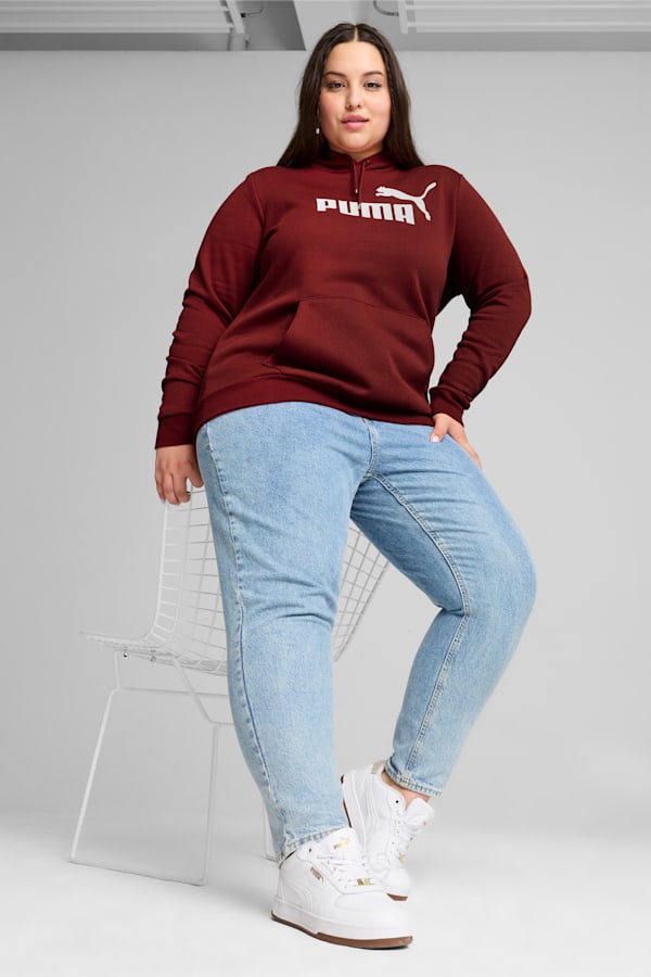 Essentials Logo FL Hoodie Women, Intense Red, extralarge