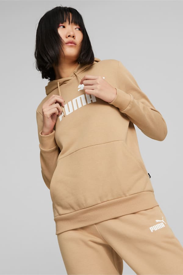 Essentials Logo FL Hoodie Women, Dusty Tan, extralarge-GBR