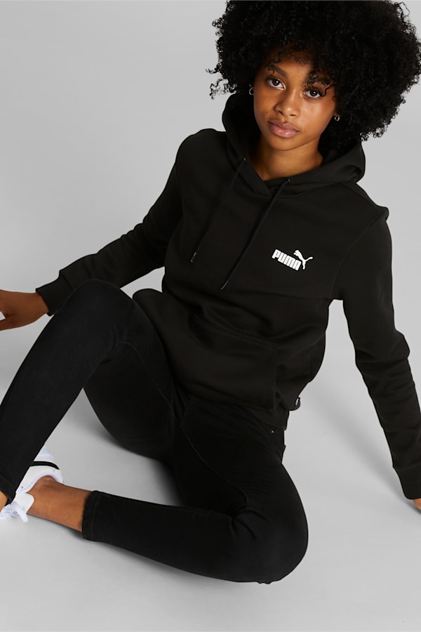 Essentials Small Logo Hoodie Women, Puma Black, extralarge-GBR