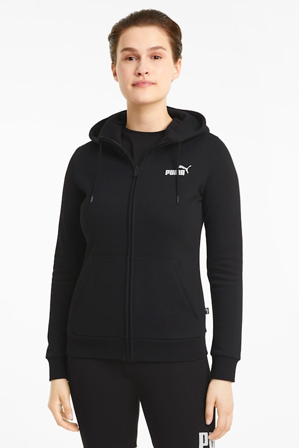 Essentials Full-Zip Hoodie Women, Puma Black, extralarge