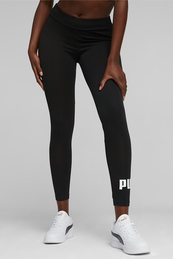 Essentials Logo Leggings Women, Puma Black, extralarge