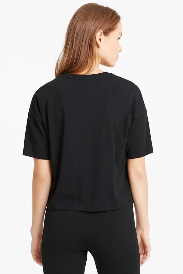 Essentials Logo Cropped Tee Women, Puma Black, extralarge