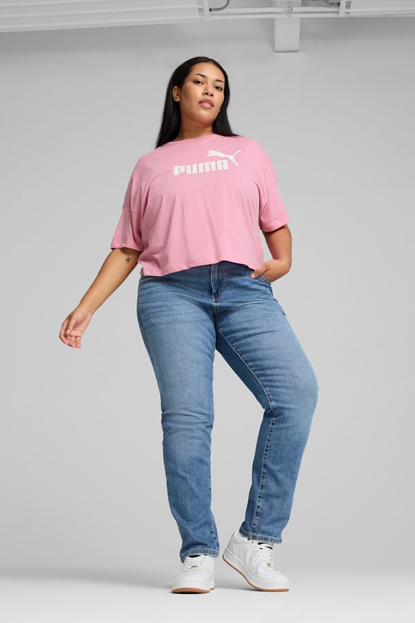 Essentials Logo Cropped Tee Women, Mauved Out, extralarge-GBR