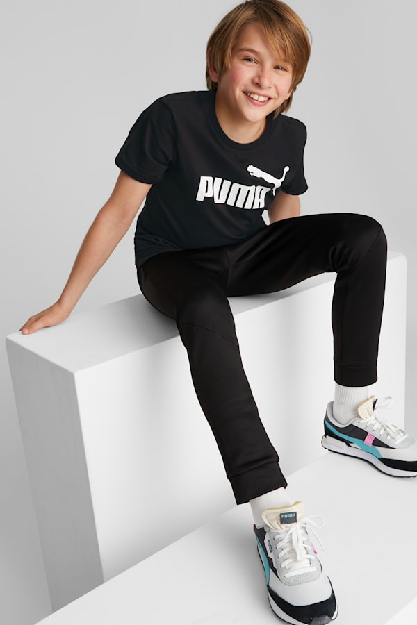 Essentials Logo Tee Youth, Puma Black, extralarge