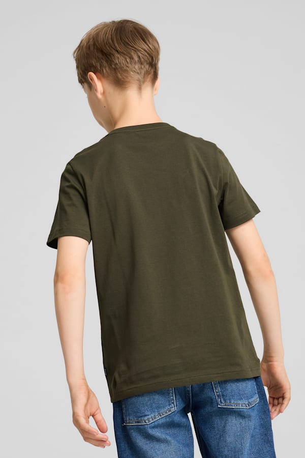 Essentials Logo Tee Youth, Dark Olive, extralarge-GBR