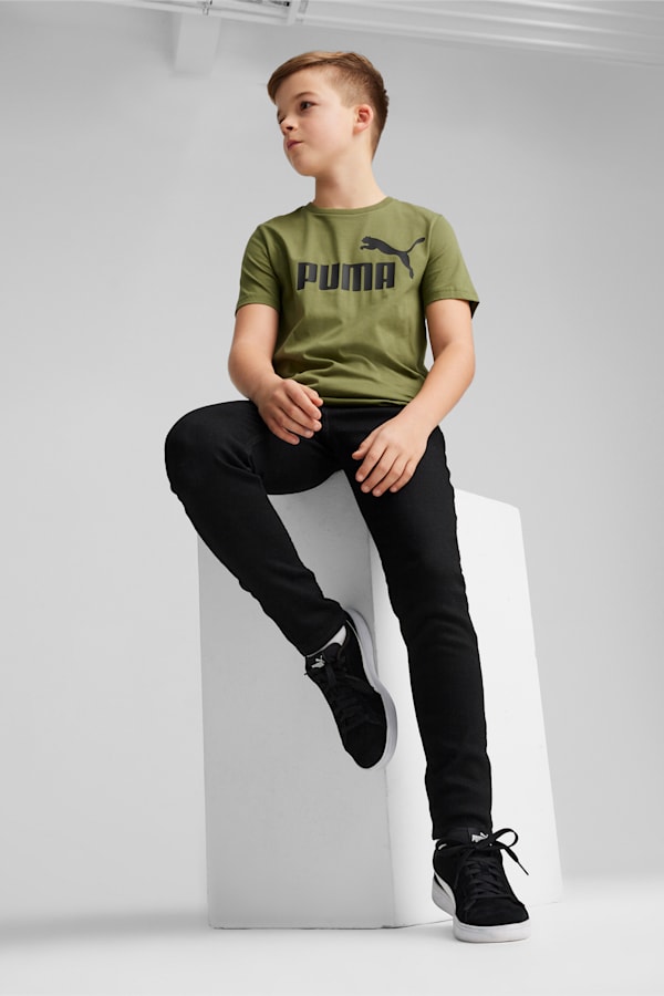 Essentials Logo Tee Youth, Olive Green, extralarge-GBR