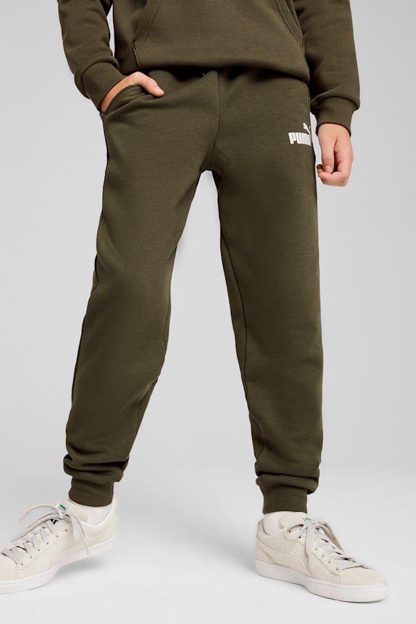 Essentials Logo Pants Youth, Dark Olive, extralarge-GBR