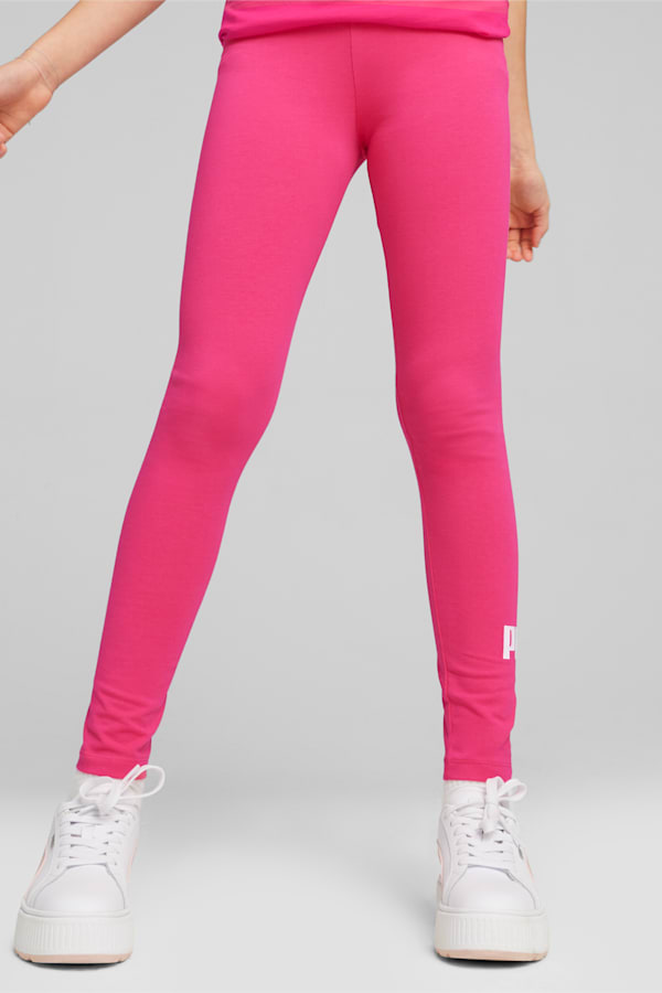 Essentials Logo Leggings Youth, Garnet Rose, extralarge