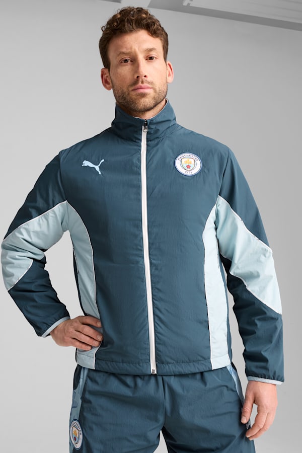 KIDSUPER x MANCHESTER CITY Reversible Jacket Men, Gray Skies-Team Light Blue, extralarge-GBR