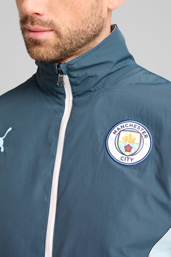 KIDSUPER x MANCHESTER CITY Reversible Jacket Men, Gray Skies-Team Light Blue, extralarge-GBR