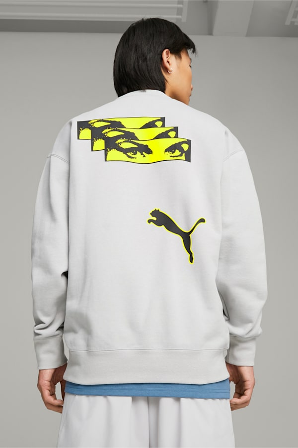 PUMA x PERKS AND MINI Crewneck Sweatshirt, Flat Light Gray, extralarge