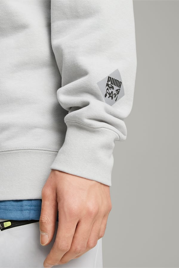 PUMA x PERKS AND MINI Crewneck Sweatshirt, Flat Light Gray, extralarge