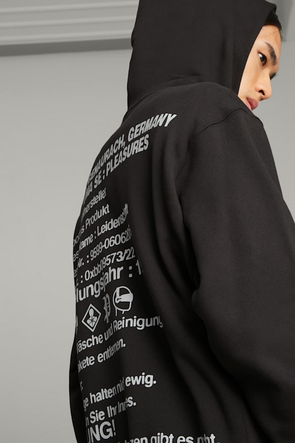 PUMA x PLEASURES Men's Hoodie, PUMA Black, extralarge