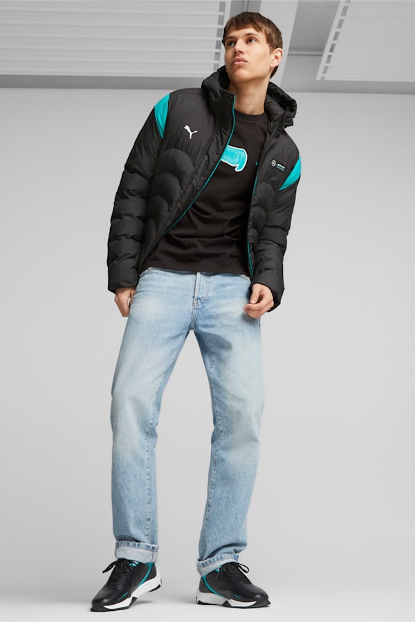 Mercedes-AMG PETRONAS MT7 Ecolite Men's Padded Jacket, PUMA Black, extralarge