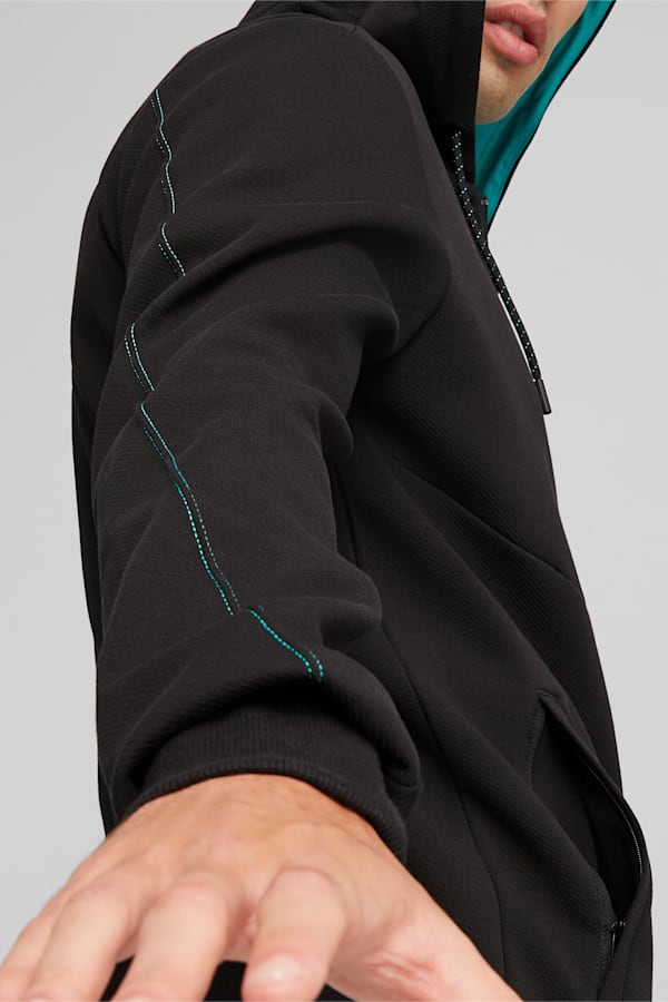 Mercedes-AMG PETRONAS Men's Motorsport Hooded Sweatshirt, PUMA Black, extralarge