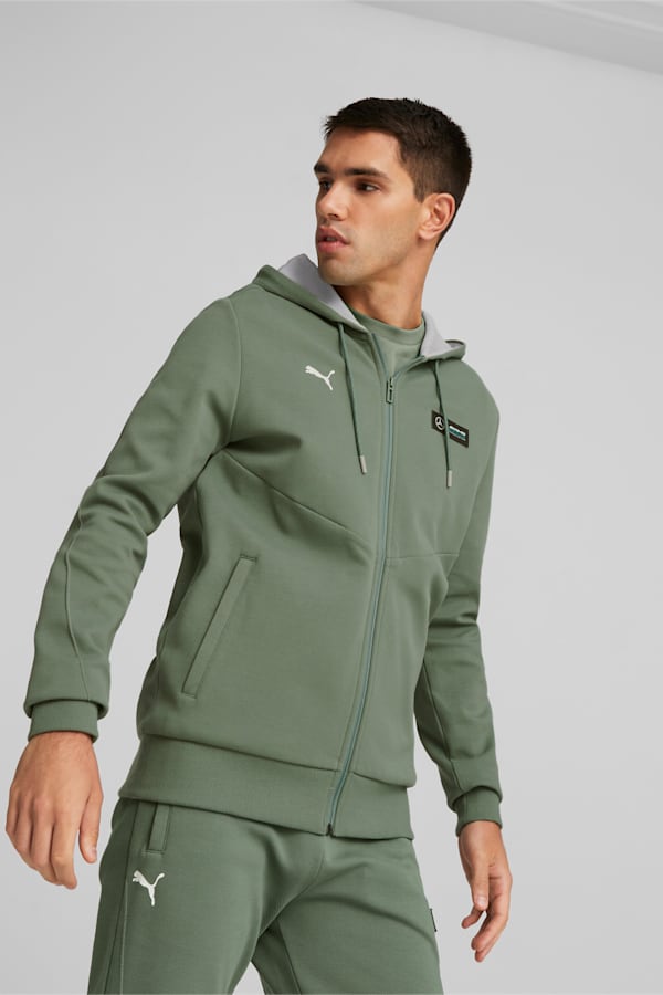 Mercedes-AMG PETRONAS Men's Motorsport Hooded Sweatshirt, Eucalyptus, extralarge-GBR