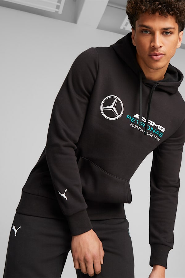 Mercedes-AMG PETRONAS Men's Motorsport Hoodie, PUMA Black, extralarge